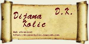 Dijana Kolić vizit kartica